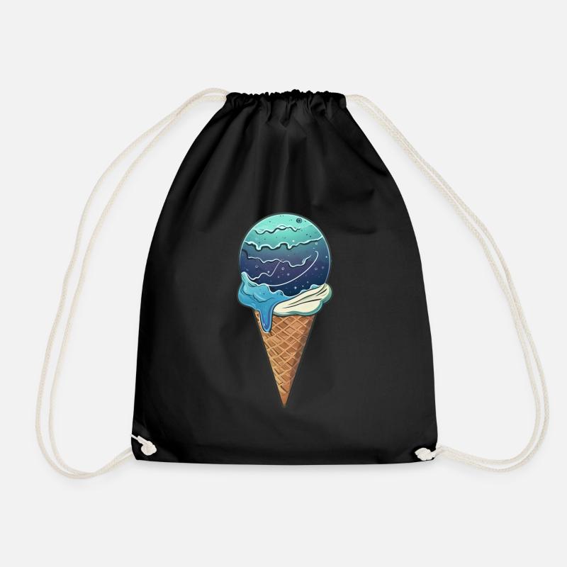 Ice planet Uranus - Drawstring Bag - black