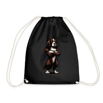 Münsterländer Münsterländer owner Münsterhund - Drawstring Bag - black - Front