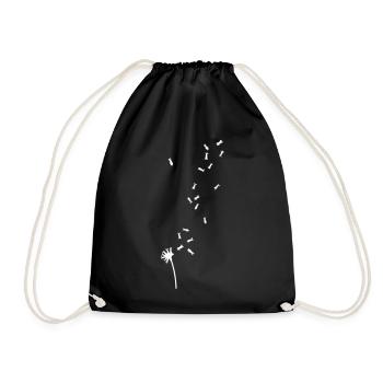 Dandelion hare rabbit bunnies bunny dandelion - Drawstring Bag - black - Front
