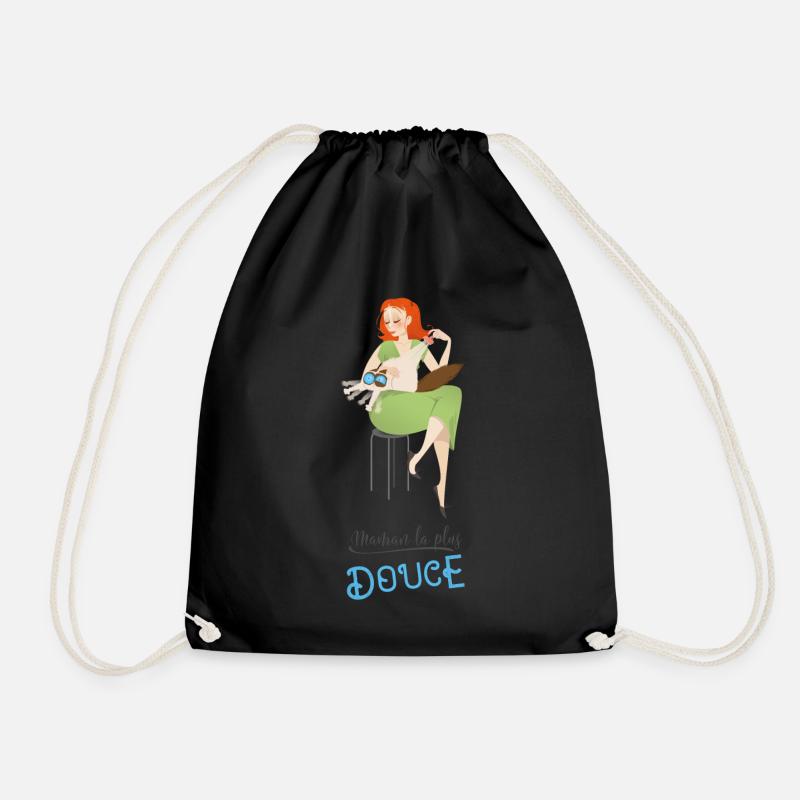 Sweetest Mom - Drawstring Bag - black