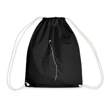 Lightning 2 - Drawstring Bag - black - Front