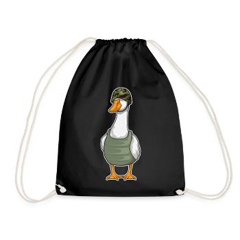Casque de soldat canard - Sac de sport léger - noir - Devant