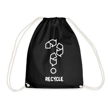 Recycler (foncé) - Sac de sport léger - noir - Devant