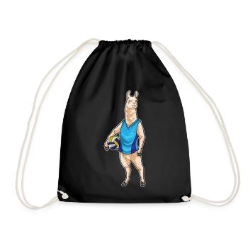 Llama Volleyball Player Volleyball - Drawstring Bag - black - Front