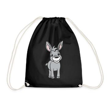 Humour petit âne - Sac de sport léger - noir - Devant