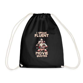 I Speak Fluent Movie Quotes - Filmzitate Liebhaber - Turnbeutel - Schwarz - Vorne