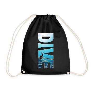 Plongée - Grand design de plongée sous-marine - Sac de sport léger - noir - Devant