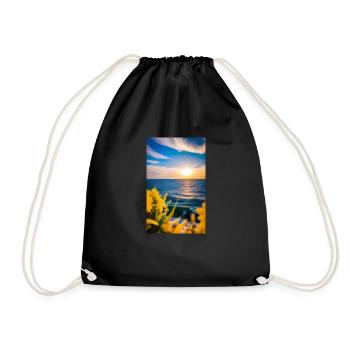 Coucher de soleil - Sac de sport léger - noir - Devant