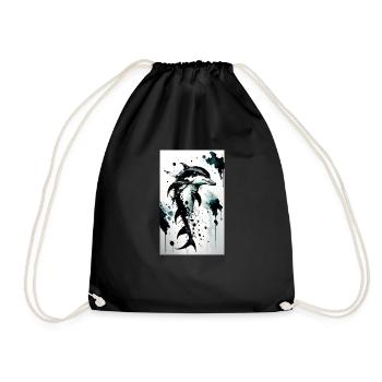 Dolphin Magic: Votre style, votre grâce - Sac de sport léger - noir - Devant