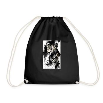 Geparden-Grazie: Verleihe deinem Stil wilde Elegan - Turnbeutel - Schwarz - Vorne