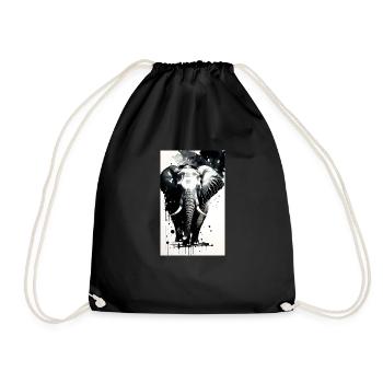 Elephant Power: Élevez votre style avec grandeur - Sac de sport léger - noir - Devant