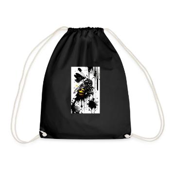 Abeille mignonne - Sac de sport léger - noir - Devant