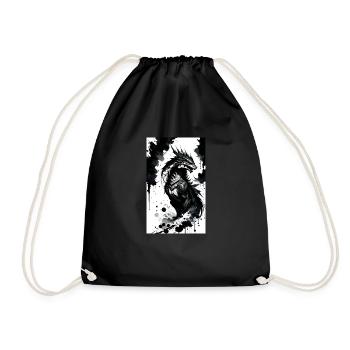 Majestic Dragon - Drawstring Bag - black - Front