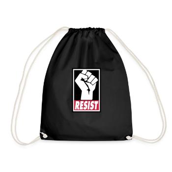 RESIST - Drawstring Bag - black - Front