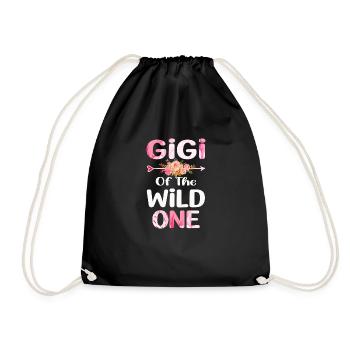 Gigi Of The Wild One Mother s Day Mom Grandma - Drawstring Bag - black - Front