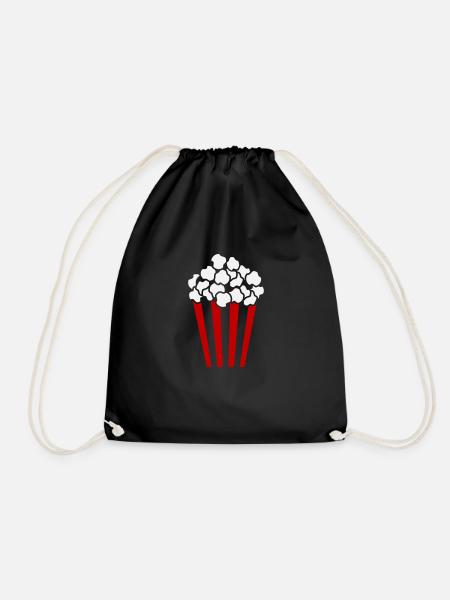 Popcorn Cube / Customizable Color / 2c - Drawstring Bag - black