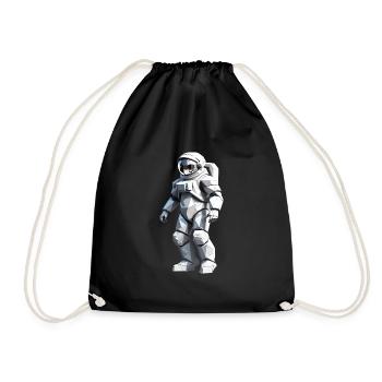 Astronaut - Profession Design Sticker - Drawstring Bag - black - Front