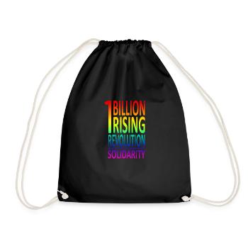 OneBillionRising Rainbow - Turnbeutel - Schwarz - Vorne
