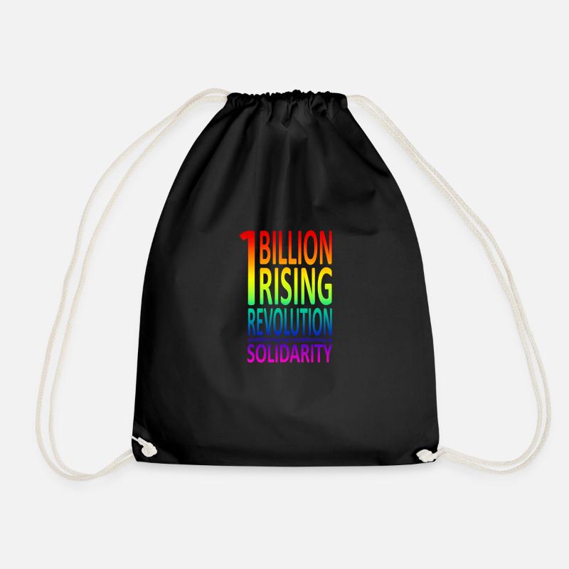 OneBillionRising Rainbow - Turnbeutel - Schwarz