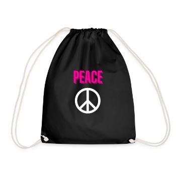 Peace - Echo - Front only - Drawstring Bag - black - Front