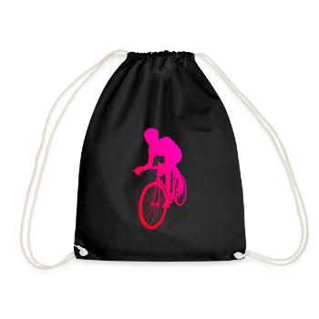Damen Road Bike Roadbike Rennradfahrer Herren - Turnbeutel - Schwarz - Vorne