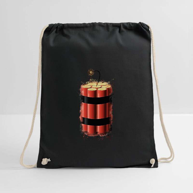 Bombe Dynamit hell glühend Turnbeutel