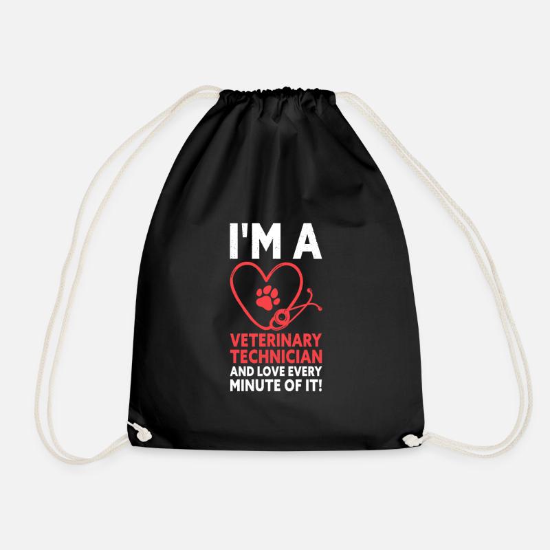 I'm A Veterinary Technician Vet Tech - Turnbeutel - Schwarz