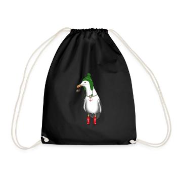 Idée cadeau hiver Seagull Sea Coast - Sac de sport léger - noir - Devant