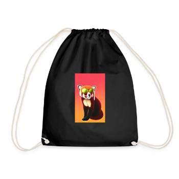 Cooler roter Panda mit Sonnenbrille Roter Panda Sommersonne - Turnbeutel - Schwarz - Vorne