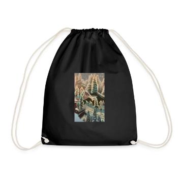 Paysage hivernal fantastique neige - Sac de sport léger - noir - Devant