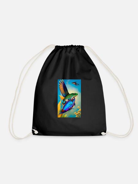 Flying Fish - Turnbeutel - Schwarz