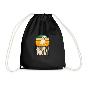 Chiens Maman Amoureux des chiens Fête des mères Rétro Labrador - Sac de sport léger - noir - Devant