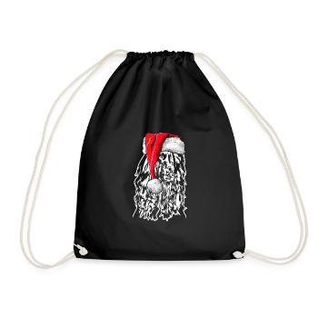 Santa Afghan Hound Chiens de Noël - Sac de sport léger - noir - Devant