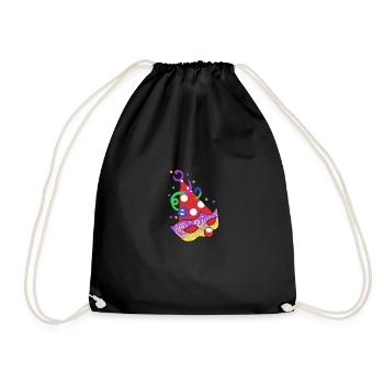 Carnival motif - Drawstring Bag - black - Front