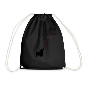 little dog - Drawstring Bag - black - Front