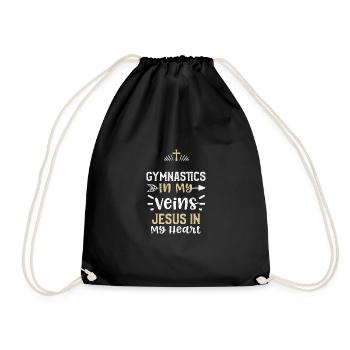 La gymnastique dans mes veines Jésus dans... - Sac de sport léger - noir - Devant
