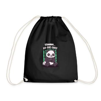 No one cares sarcastic quote sarcasm - Drawstring Bag - black - Front
