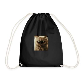 Persian cat Negan as a vampire - Drawstring Bag - black - Front