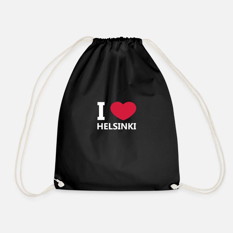 Ich liebe Helsinki - Turnbeutel - Schwarz