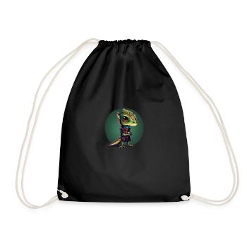 Lizard Fantasy - Drawstring Bag - black - Front