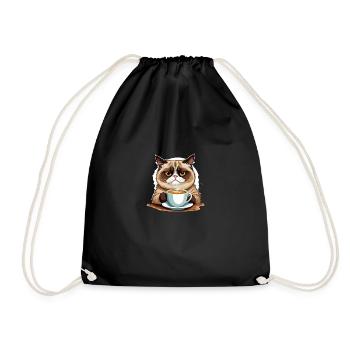 Chat du matin - Sac de sport léger - noir - Devant