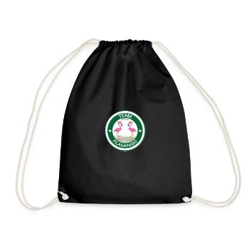 Team Flamingo - Turnbeutel - Schwarz - Vorne
