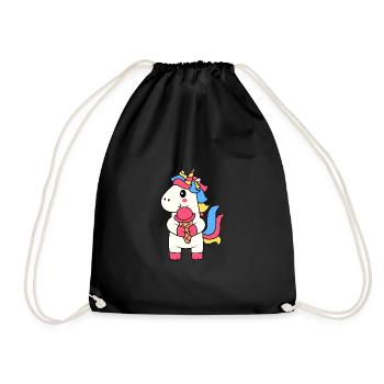 LICORNE LICORNE RAINBOW ICE CREAM BALL MOTIF - Sac de sport léger - noir - Devant