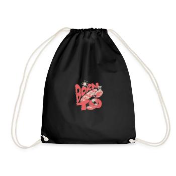 BORN TO SURF - Turnbeutel - Schwarz - Vorne