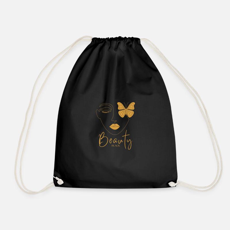 Beauty black - Drawstring Bag - black
