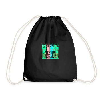 La musique - Sac de sport léger - noir - Devant