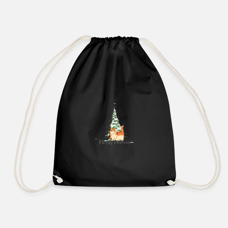 Merry Catmas - Turnbeutel - Schwarz
