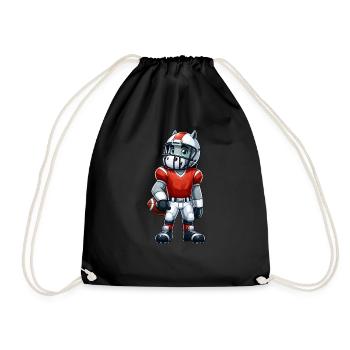Cute American Football Player Horse - Turnbeutel - Schwarz - Vorne