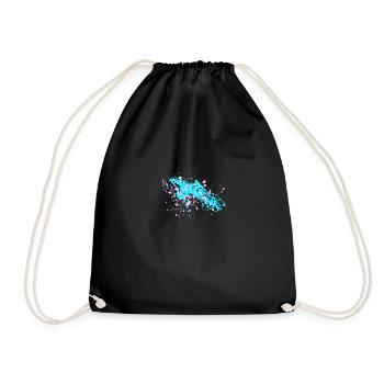 Paint splatter! Colorful. Gift. - Drawstring Bag - black - Front