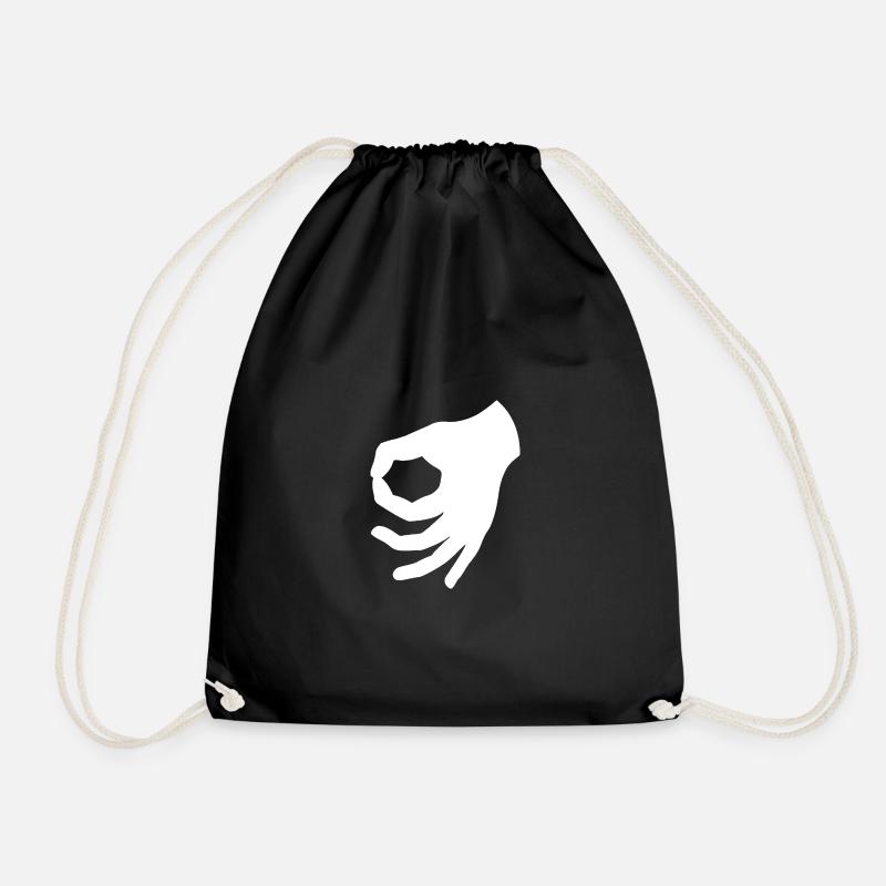 The Circle Game - Drawstring Bag - black